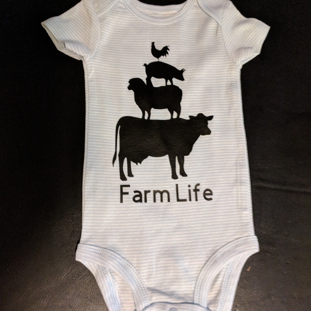Custom Farm life onesie